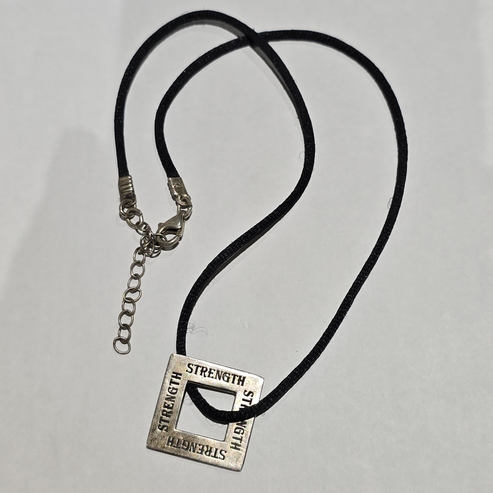 925 Sterling Silver Strength Pendant Necklace